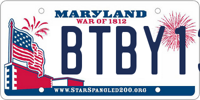 MD license plate BTBY13