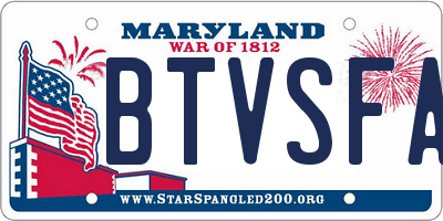 MD license plate BTVSFAN