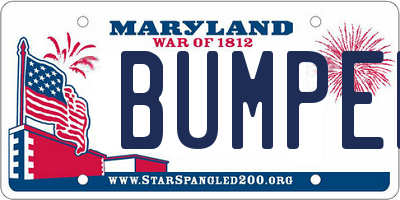 MD license plate BUMPER