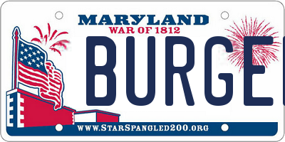 MD license plate BURGER