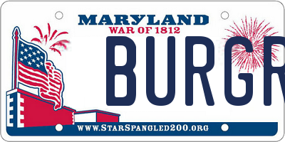 MD license plate BURGR