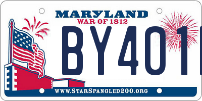 MD license plate BY401K