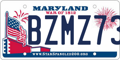 MD license plate BZMZ738