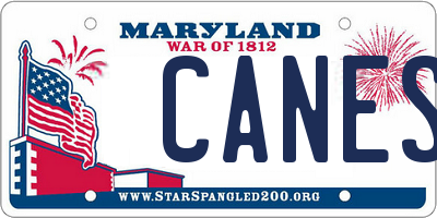 MD license plate CANES