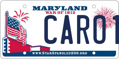 MD license plate CARO1