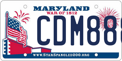 MD license plate CDM888