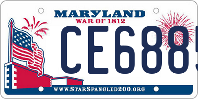 MD license plate CE6885