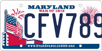 MD license plate CFV7894