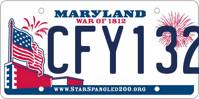 MD license plate CFY1323