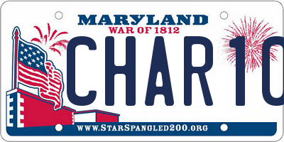 MD license plate CHAR10T