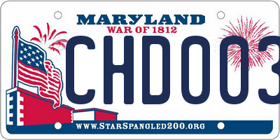 MD license plate CHD0030