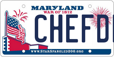 MD license plate CHEFDB