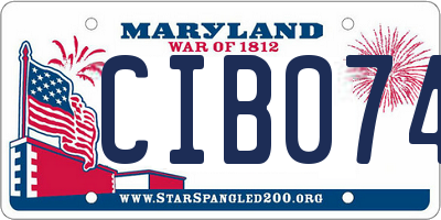 MD license plate CIB0745