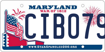 MD license plate CIB0795