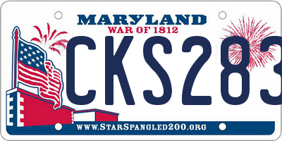 MD license plate CKS2839