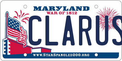 MD license plate CLARUS3