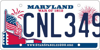 MD license plate CNL3490