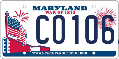 MD license plate CO106A