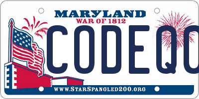 MD license plate CODEQ06