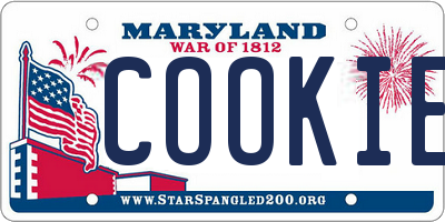 MD license plate COOKIEM