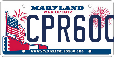 MD license plate CPR6007