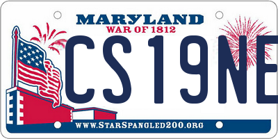 MD license plate CS19NET