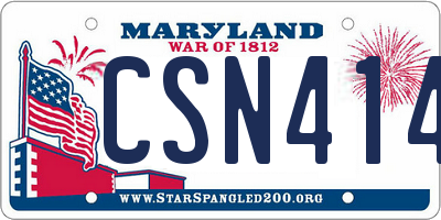 MD license plate CSN4141