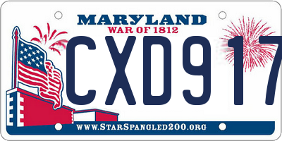 MD license plate CXD9177