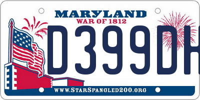 MD license plate D399DHT