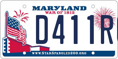 MD license plate D411RO