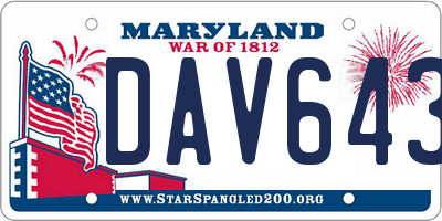 MD license plate DAV6435