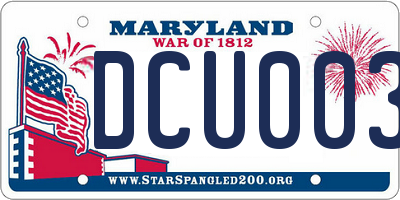 MD license plate DCU0037