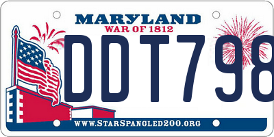 MD license plate DDT7980