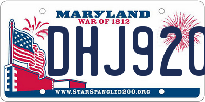 MD license plate DHJ9203