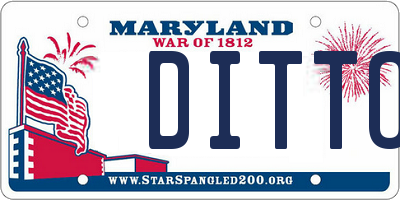 MD license plate DITTO