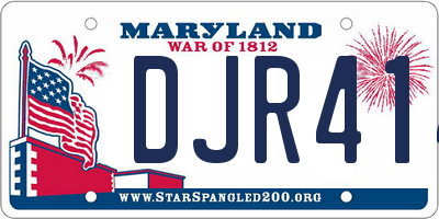 MD license plate DJR414