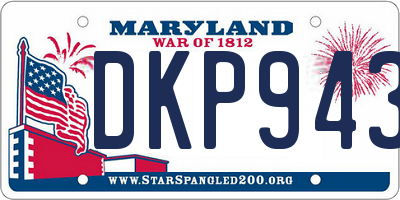 MD license plate DKP9431