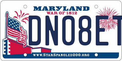 MD license plate DN08ETH