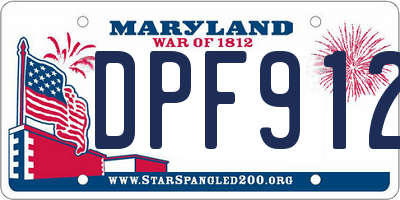 MD license plate DPF9122