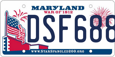 MD license plate DSF6885