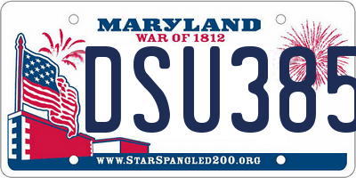 MD license plate DSU3857