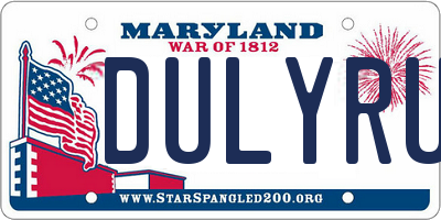 MD license plate DULYRUM