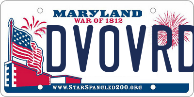 MD license plate DV0VRDT