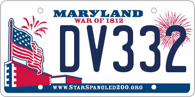 MD license plate DV3321