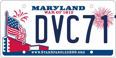 MD license plate DVC717