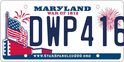 MD license plate DWP4165