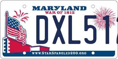 MD license plate DXL512