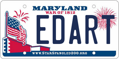 MD license plate EDART1