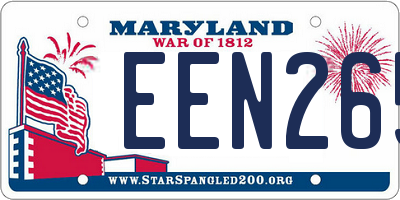 MD license plate EEN265