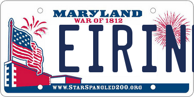 MD license plate EIRINH